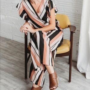 Peach and Olive Jumper